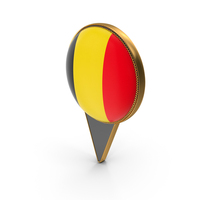 Flag Of Belgium Dual Side Location Pin PNG & PSD Images