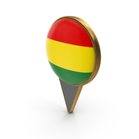 Flag Of Bolivia Dual Side Location Pin PNG & PSD Images