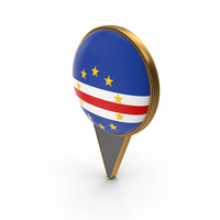 Flag Of Cape Verde Dual Side Location Pin PNG & PSD Images