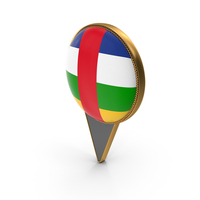 Flag Of Central African Republic Dual Side Location Pin PNG & PSD Images