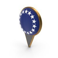 Flag Of Cook Islands Dual Side Location Pin PNG & PSD Images