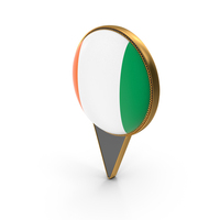 Flag Of Côte dIvoire Dual Side Location Pin PNG & PSD Images
