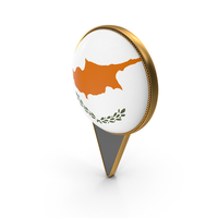 Flag Of Cyprus Dual Side Location Pin PNG & PSD Images