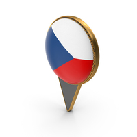 Flag Of Czech Republic Dual Side Location Pin PNG & PSD Images