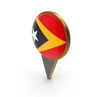 Flag Of East Timor Dual Side Location Pin PNG & PSD Images