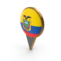 Flag Of Ecuador Dual Side Location Pin PNG & PSD Images