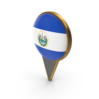 Flag Of El Salvador Dual Side Location Pin PNG & PSD Images