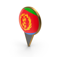Flag Of Eritrea Dual Side Location Pin PNG & PSD Images