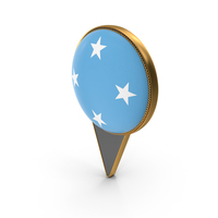 Flag Of Federated States of Micronesia Dual Side Location Pin PNG & PSD Images