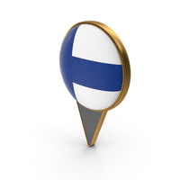 Flag Of Finland Dual Side Location Pin PNG & PSD Images