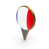 Flag Of France Dual Side Location Pin PNG & PSD Images