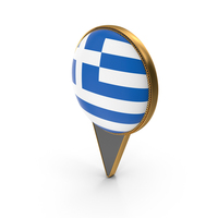 Flag Of Greece Dual Side Location Pin PNG & PSD Images