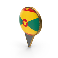 Flag Of Grenada Dual Side Location Pin PNG & PSD Images