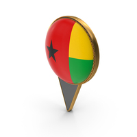 Flag Of Guinea Bissau Dual Side Location Pin PNG & PSD Images