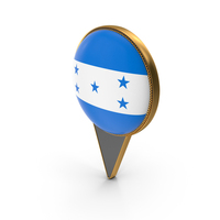 Flag Of Honduras Dual Side Location Pin PNG & PSD Images
