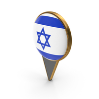 Flag Of Israel Dual Side Location Pin PNG & PSD Images