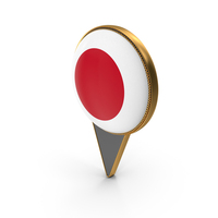 Flag Of Japan Dual Side Location Pin PNG & PSD Images