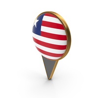 Flag Of Liberia Dual Side Location Pin PNG & PSD Images