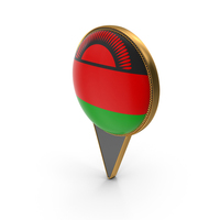 Flag Of Malawi Dual Side Location Pin PNG & PSD Images
