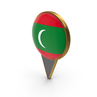 Flag Of Maldives Dual Side Location Pin PNG & PSD Images