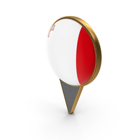 Flag Of Malta Dual Side Location Pin PNG & PSD Images
