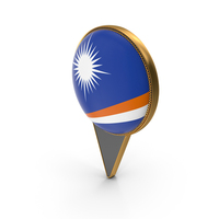 Flag Of Marshall Islands Dual Side Location Pin PNG & PSD Images