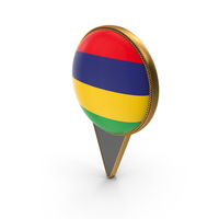 Flag Of Mauritius Dual Side Location Pin PNG & PSD Images
