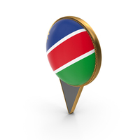 Flag Of Namibia Dual Side Location Pin PNG & PSD Images