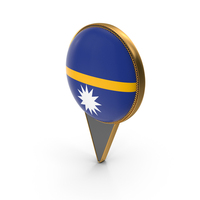Flag Of Nauru Dual Side Location Pin PNG & PSD Images