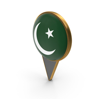 Flag Of Pakistan Dual Side Location Pin PNG & PSD Images