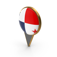 Flag Of Panama Dual Side Location Pin PNG & PSD Images