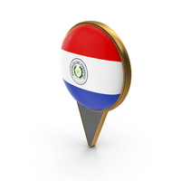 Flag Of Paraguay Dual Side Location Pin PNG & PSD Images