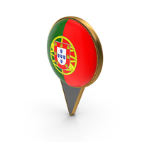 Flag Of Portugal Dual Side Location Pin PNG & PSD Images