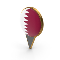 Flag Of Qatar Dual Side Location Pin PNG & PSD Images