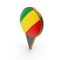 Flag Of Republic of Congo Dual Side Location Pin PNG & PSD Images