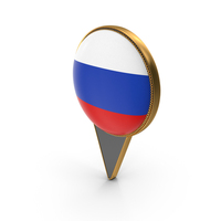 Flag Of Russia Dual Side Location Pin PNG & PSD Images