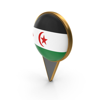 Flag Of Sahrawi Arab Democratic Republic Dual Side Location Pin PNG & PSD Images