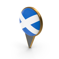 Flag Of Scotland Dual Side Location Pin PNG & PSD Images