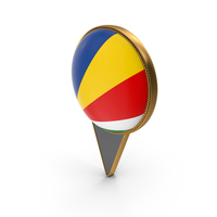Flag Of Seychelles Dual Side Location Pin PNG & PSD Images