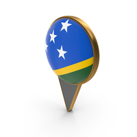 Flag Of Solomon Islands Dual Side Location Pin PNG & PSD Images