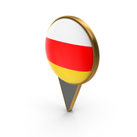 Flag Of South Ossetia Dual Side Location Pin PNG & PSD Images