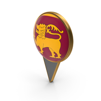 Flag Of Sri Lanka Dual Side Location Pin PNG & PSD Images