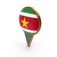 Flag Of Suriname Dual Side Location Pin PNG & PSD Images