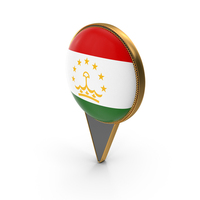Flag Of Tajikistan Dual Side Location Pin PNG & PSD Images