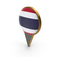 Flag Of Thailand Dual Side Location Pin PNG & PSD Images