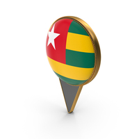 Flag Of Togo Dual Side Location Pin PNG & PSD Images