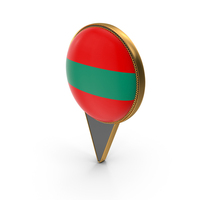 Flag Of Transnistria Dual Side Location Pin PNG & PSD Images