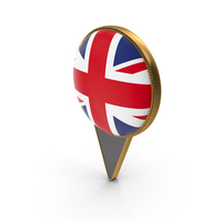 Flag Of United Kingdom Dual Side Location Pin PNG & PSD Images
