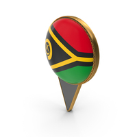 Flag Of Vanuatu Dual Side Location Pin PNG & PSD Images