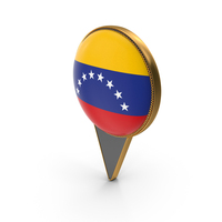 Flag Of Venezuela Dual Side Location Pin PNG & PSD Images